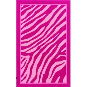   : Animal Prints Area Rugs Fuschia 3 3 x 5 Zebra: Furniture & Decor
