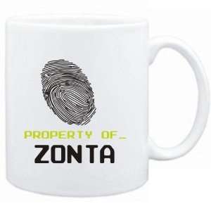 Mug White  Property of _ Zonta   Fingerprint  Female Names:  