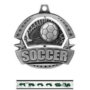 Hasty Awards Spinner Custom Soccer Medals M 720S SILVER MEDAL/INTENSE 