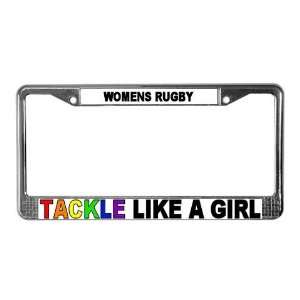  Womens Rugby Pride Rugby License Plate Frame by CafePress 