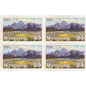  Wyoming Set of 4 x 25 Cent US Postage Stamps NEW Scot 2444 