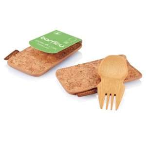  Bambu Spork & Cork Set, 4 x 2 1/4 dimensions, 2 pack 