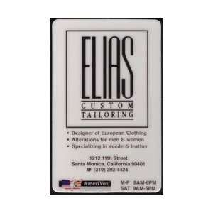Collectible Phone Card: Elias Custom Tailoring. Alterations. Santa 