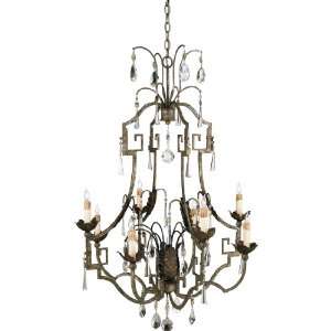 Quoizel REP5008CS 8 Light Epernay Chandelier, Century Silver Leaf 