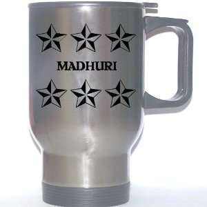  Personal Name Gift   MADHURI Stainless Steel Mug (black 