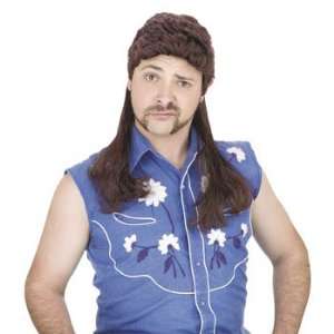  Super Mullet Brown Wig   Costumes & Accessories & Wigs 
