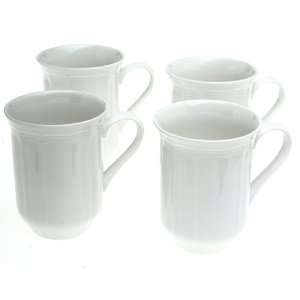Mikasa Antique White Coffee Mugs, Set of 4  Kitchen 