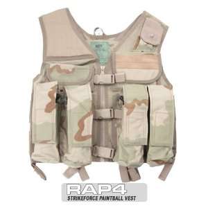 Strikeforce Paintball Vest (Desert Camo)   Regular Size   paintball 