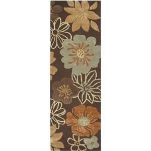   Flowers Contemporary 26 x 8 Runner Rug (CSU 1026)