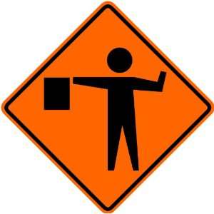  Street & Traffic Sign Wall Decals   Flagger Symbol Sign 
