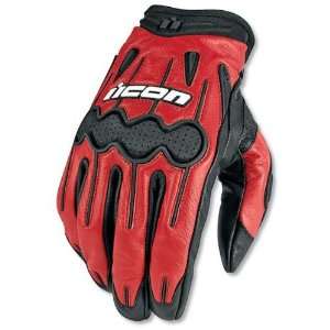    Icon ARC Gloves , Color: Red, Size: Lg 3301 0983: Automotive