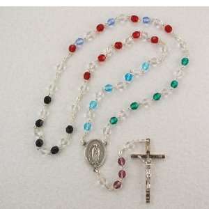  6mm Multi Color Pro Life Rosary, Right to Life, Anti 