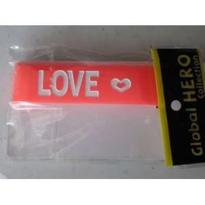  New Fashion Silicone Love / Hate Bracelet Wristband Red 