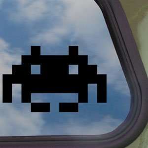 Space Invader Black Decal Wii Car Truck Window Sticker:  