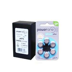  60 Powerone Mercury Free Hearing Aid Batteries Size: 675P 