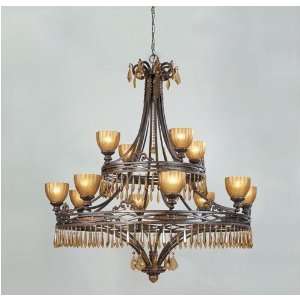 Crystorama Fashion Forward Chandelier w/ Golden Teak Crystal 6949 GT