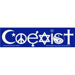    Coexist mini sticker promotes religious tolerance: Automotive