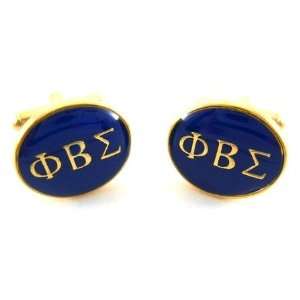  Gold Phi Beta Sigma Fraternity Greek Cufflinks Jewelry