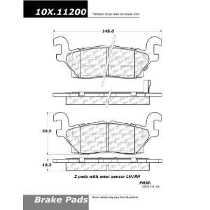  Centric Parts, 102.11200, CTek Brake Pads Automotive