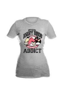 Official Angry Birds Addict Girls T Shirt: Clothing