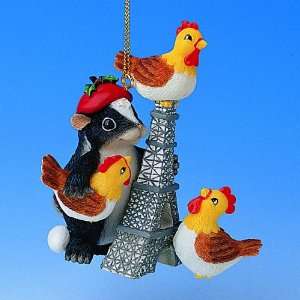  12 Days of Christmas Ornament #3  Three French Hens: Home 