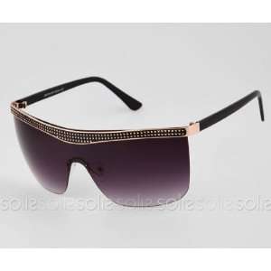  Eye Candy Eyewear   Black/Gold Frame Sunglasses with Smoke 