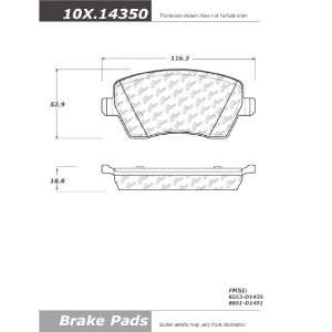  Centric Parts, 102.14350, CTek Brake Pads Automotive
