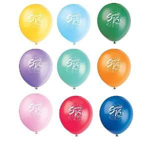  Sweet 16 Latex Balloons 6pk.: Toys & Games