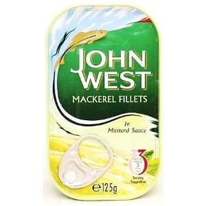 John West Mackerel Fillets in Mustard Sauce   4oz:  Grocery 