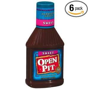 Open Pit Sweet BBQ Sauce, 18 Ounce (Pack of 6):  Grocery 