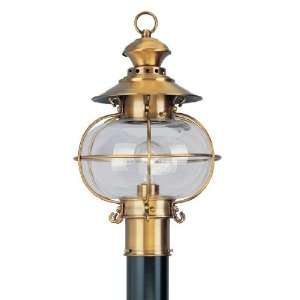   Harbor Outdoor Post Lantern   17H in. Flemish Brass: Home Improvement
