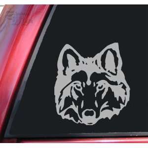  Wolf Head #1 Vinyl Decal Sticker   Grey: Automotive