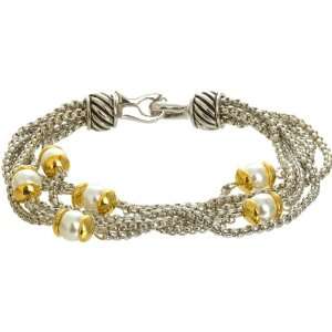    Royal Diamond White Pearl Fashion Designer Bracelt: Jewelry
