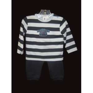    Petit Bateau Navy & White Striped Two Piece Set   18m Baby