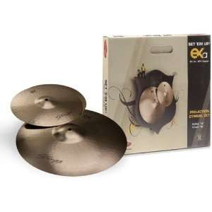   SET B8 Bronze Cymbal Set with 13 Inch Hi Hats and 16 Inch Crash Cymbal