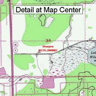  USGS Topographic Quadrangle Map   Sharpes, Florida (Folded 
