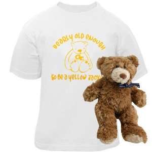   White Infant Bearly Old Enough T shirt w/Teddy Bear