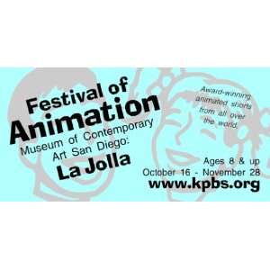   3x6 Vinyl Banner   San Diego Animation Film Festival 