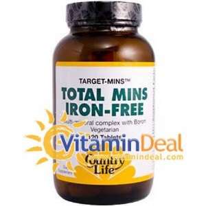  Country Life Target Mins   Total Mins (Iron Free) 120 tabs 