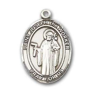  Sterling Silver St. Joseph The Worker Medal: Jewelry