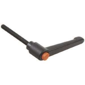  Handle with Orange Push Button, Threaded Stud, 30mm Length, 30 