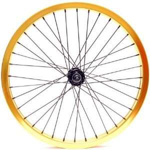   Shot Front BMX Bike Wheel   3/8   Matte Gold: Sports & Outdoors