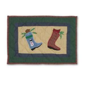  Western Santa, Boot, Place Mat 13X 19