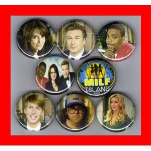  30 Rock Set of 8   1 Inch Button Magnets 