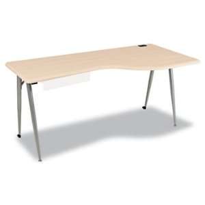 iFlex Series Full Table, 65w x 31d x 29h, Teak/Silver:  