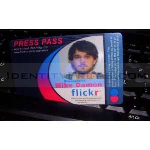  Press Pass Flickr ID Card Black Template Badge Freelance 