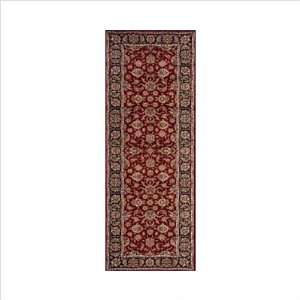 Persian Heritage New Zealand Wool Burgundy Oriental Cut Roll Runner 