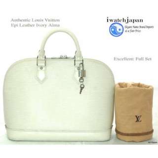 Authentic Louis Vuitton Ivory Epi Alma: Most Excellent w/Lock&key 