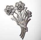 GuglielmoC​ini Sterling Silver Pin Pisces Flower Daffodi