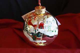 HAND PAINTED ORNAMENT   HOUSE, BIRDS   ITEM #147  